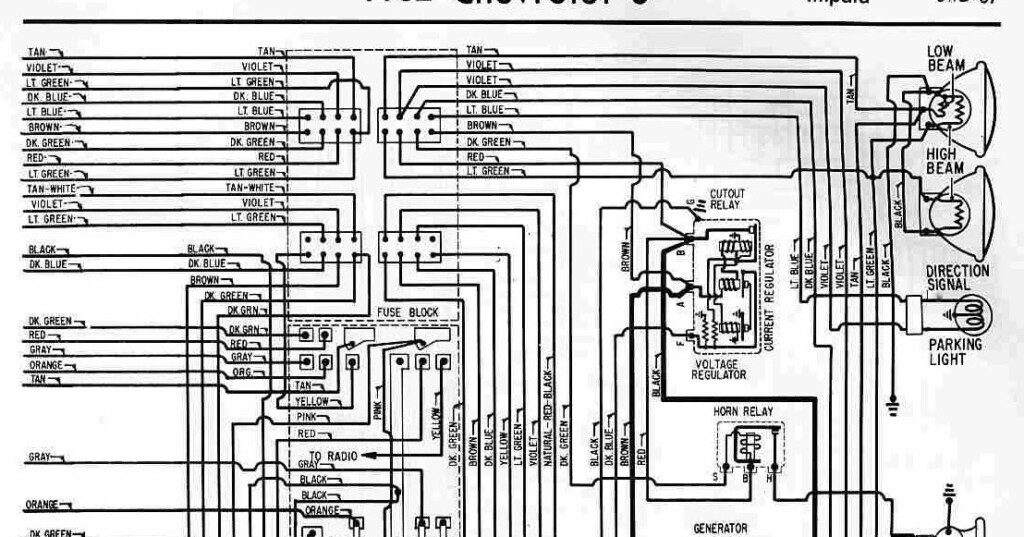 1962 Chevrolet 6 Biscayne Belair And Impala Wiring Diagram All About 