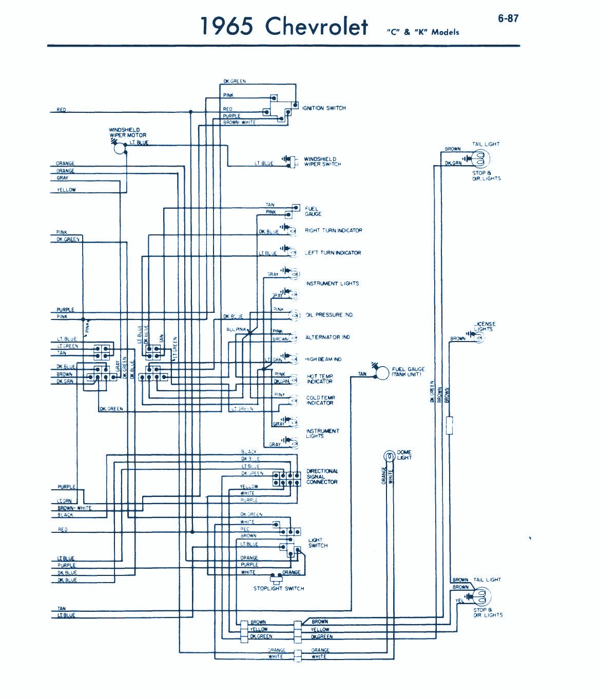 1965 Chevrolet Wiring Diagram Auto Wiring Diagrams