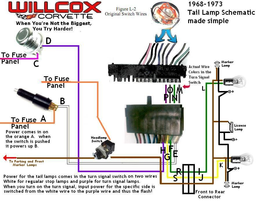 1971 Tail Light Wiring CorvetteForum Chevrolet Corvette Forum