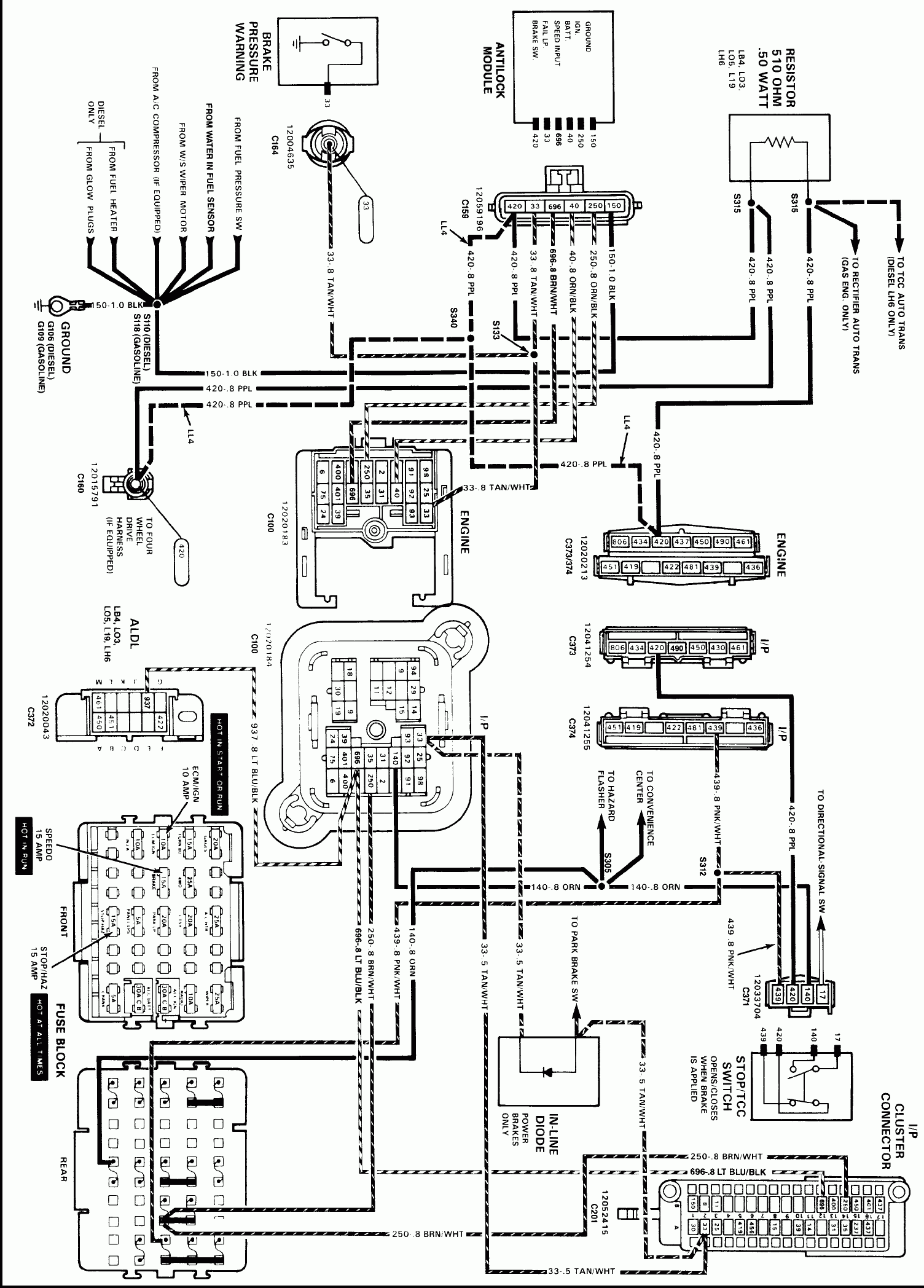 1989 Silverado Wiring Diagram Diagram 1989 Chevy 1500 Wiring Diagram 