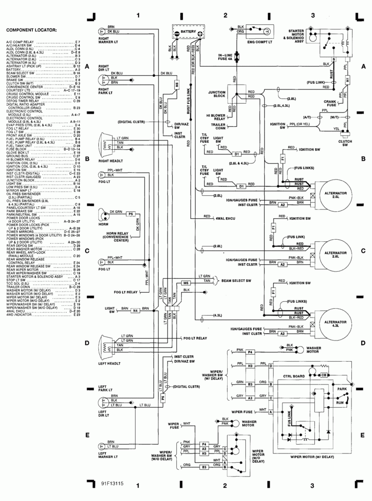 1991 Chevy S10 Wiring Schematic Wiring Diagram