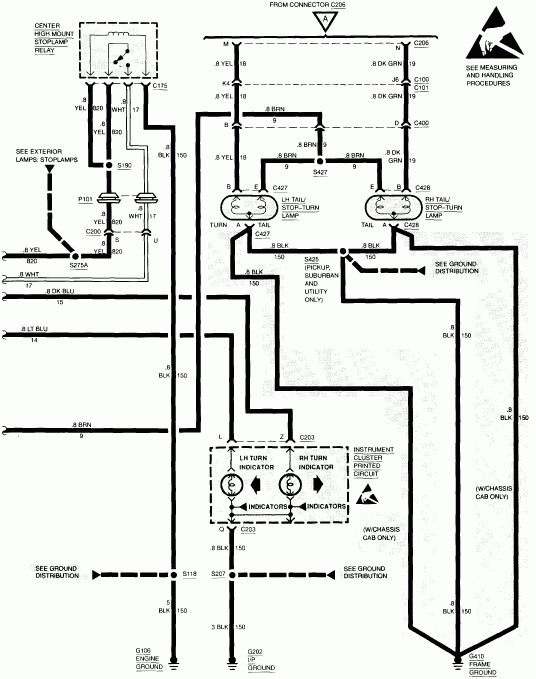 1994 Chevy P u 1500 Series Electrical Wiring Diagrams Tail Lights