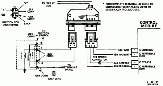 1995 Chevy Blazer DEI Wiring Diagram colors For Distrib coil