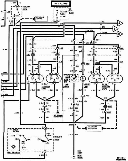 1998 Chevy S10 Tail Light Wiring Diagram Wiring Diagram