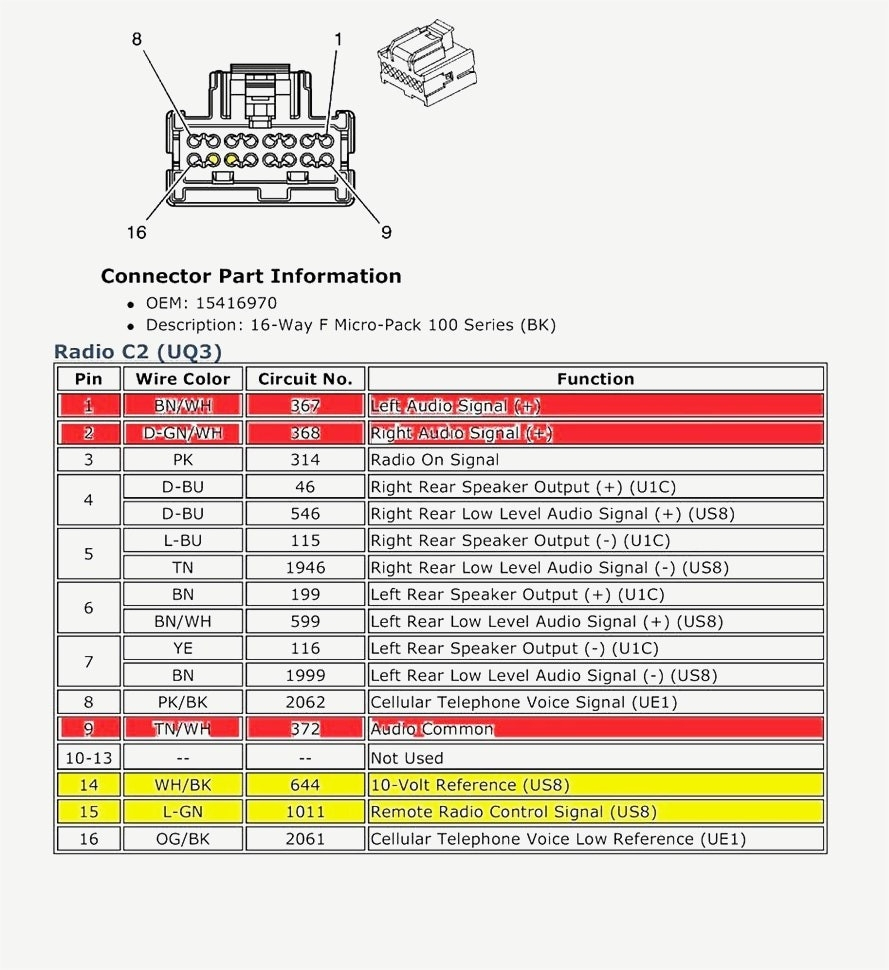 2006 Chevy Silverado Radio Wiring Diagram Free Wiring Diagram