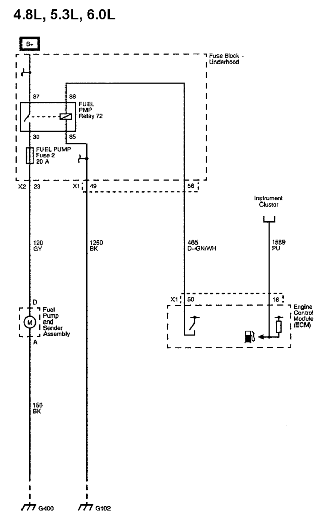 2009 Chevy Express 2500 4 8 Engine Fuel Pump Not Working 