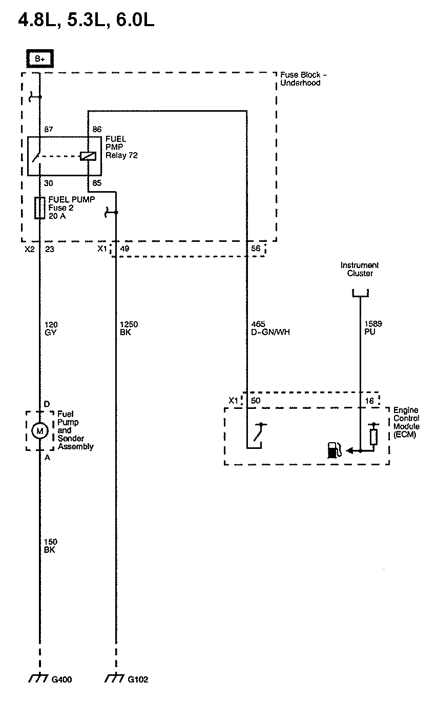 2009 Chevy Express 2500 4 8 Engine Fuel Pump Not Working