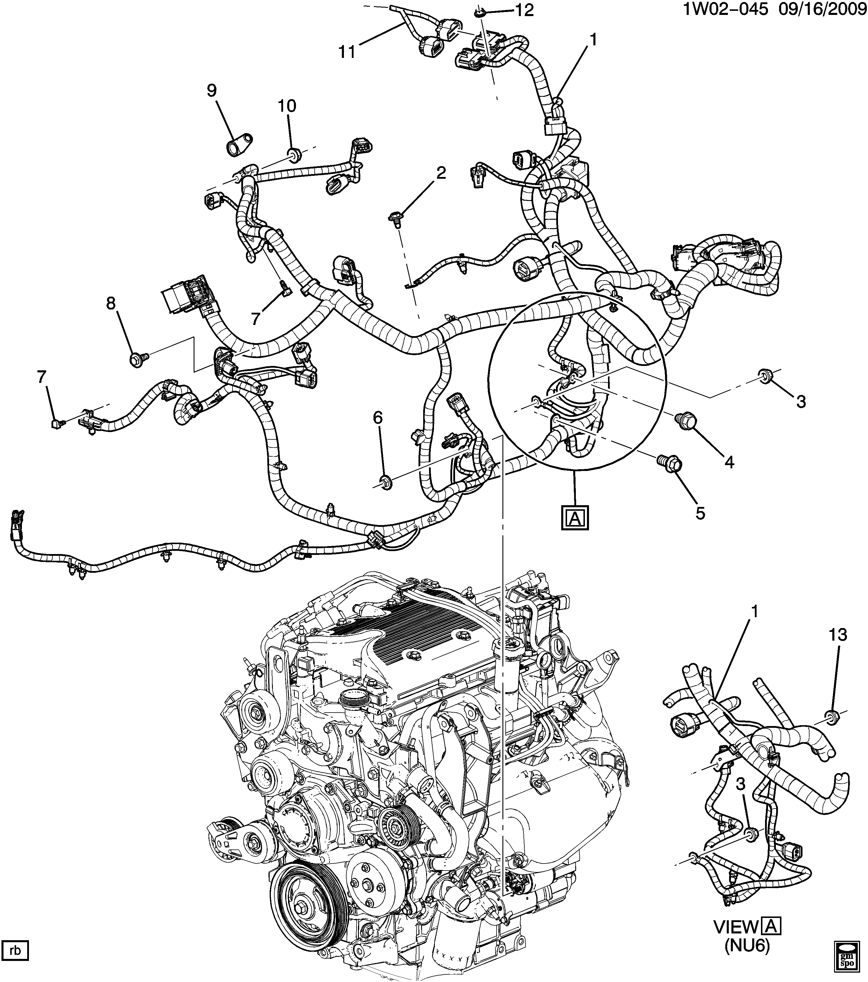 2010 2010 W WIRING HARNESS ENGINE LZE 3 5K LZ4 3 5N LGD 3 9M 