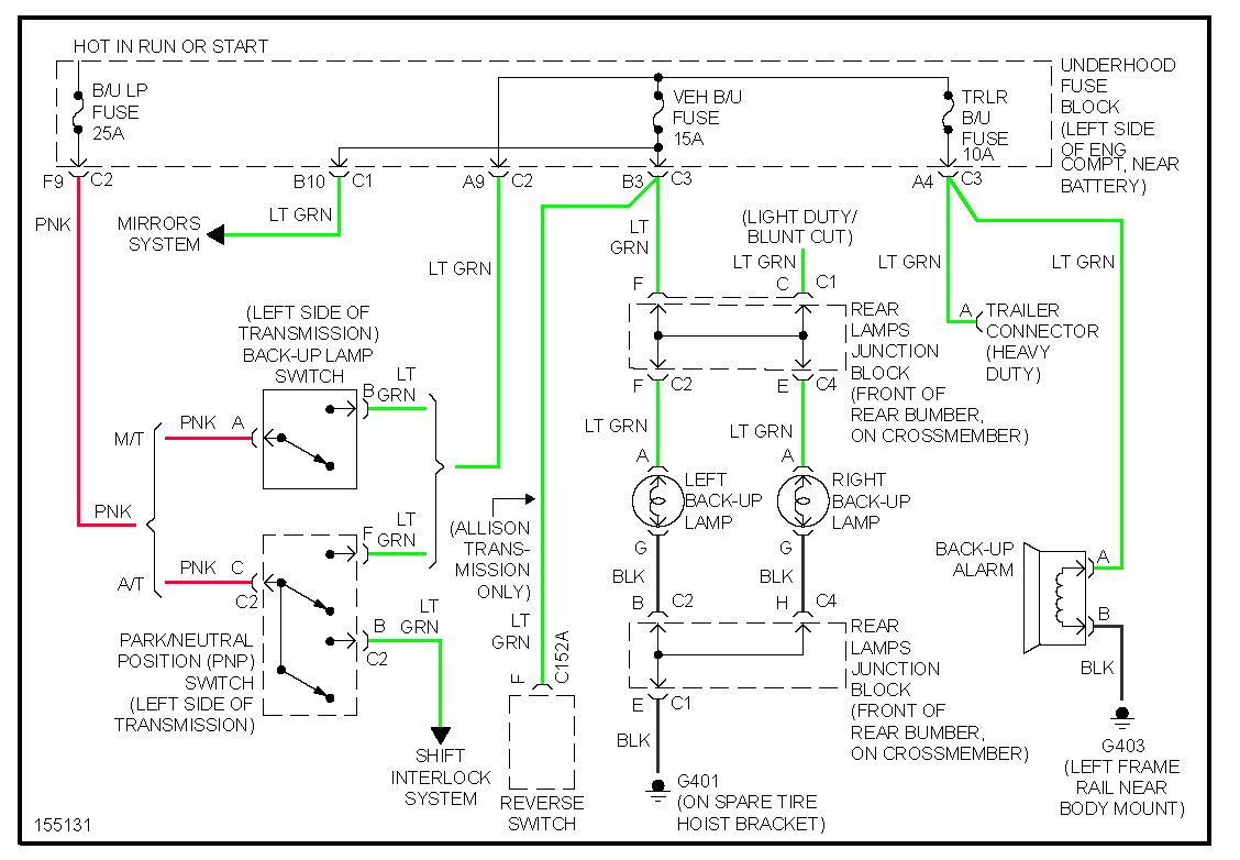 2000 Chevy Silverado Reverse Light Wiring Diagram