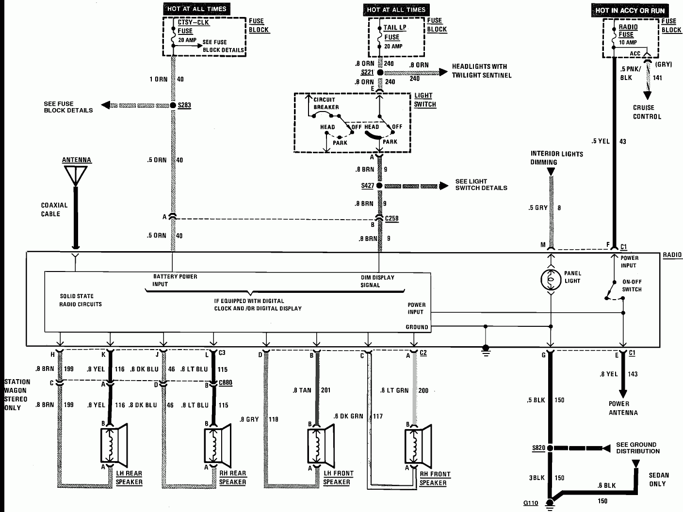 I Am Trying To Install An New Radio In A 1988 Chevy Caprice Classic