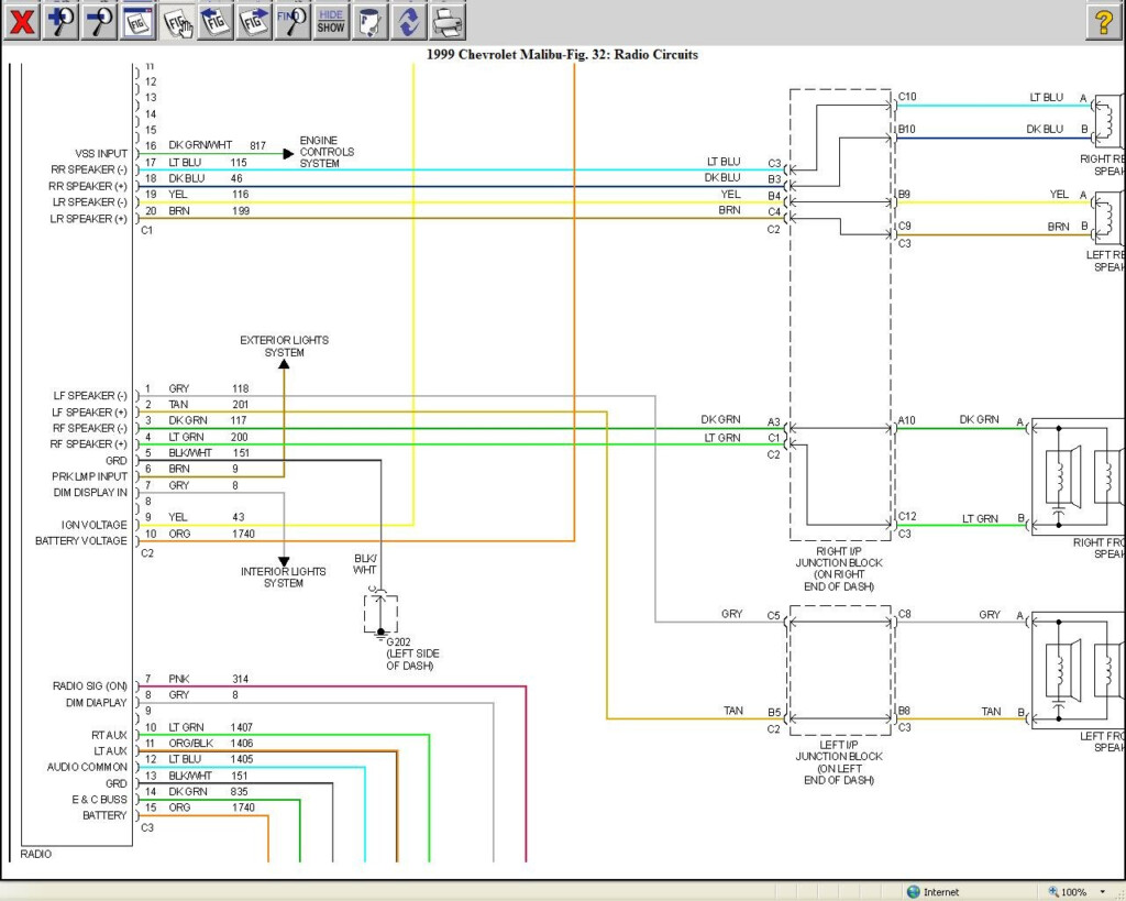 I Need The Radio Assembly Instructions Or The Color Coding For The 1999 