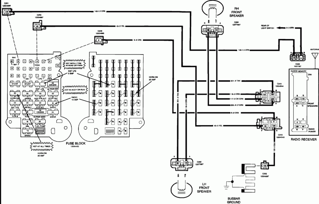 I Need The Stereo Wiring Diagram For A 1992 Chevy G20 Conversion Van 