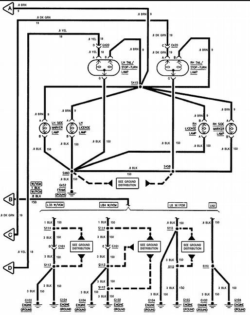Looking For A Wiring Diagram With Color Coding For 95 S10 Tail Lights
