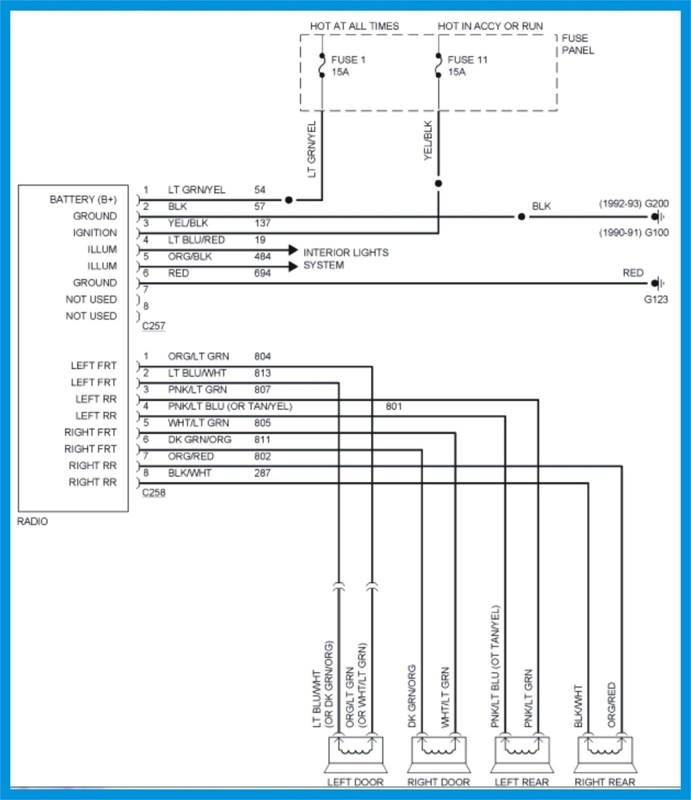 Radio Wiring Diagram For 1998 Chevy Lumina Wiring Diagram