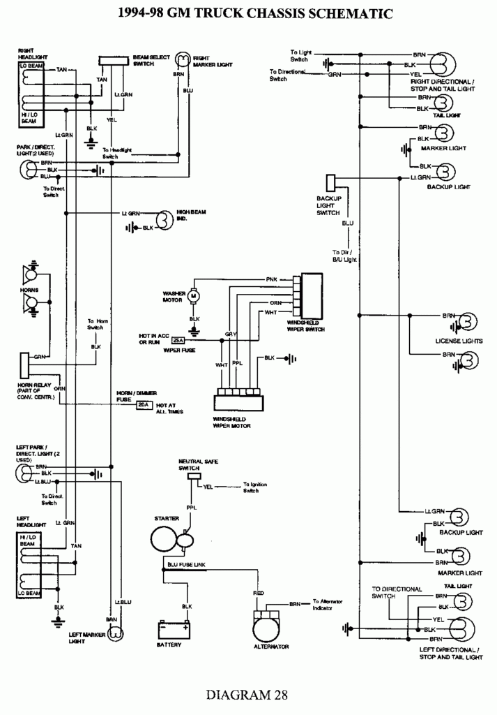 Tail Light Wiring Diagram 1995 Chevy Truck Wiring Diagram