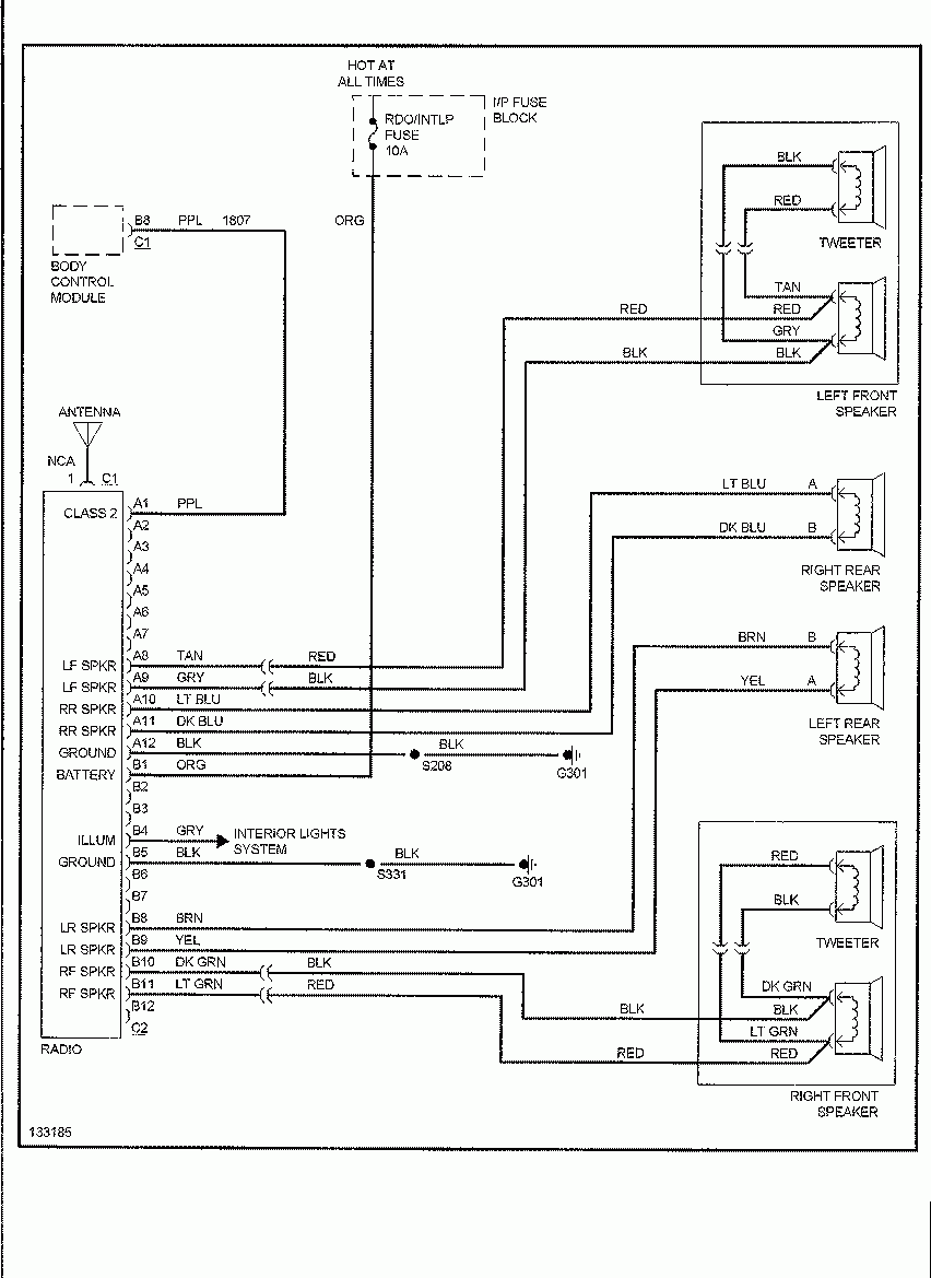 Where Can I Find A Wiring Chart Or Diagram For My 2001 Chevy Cavalier 