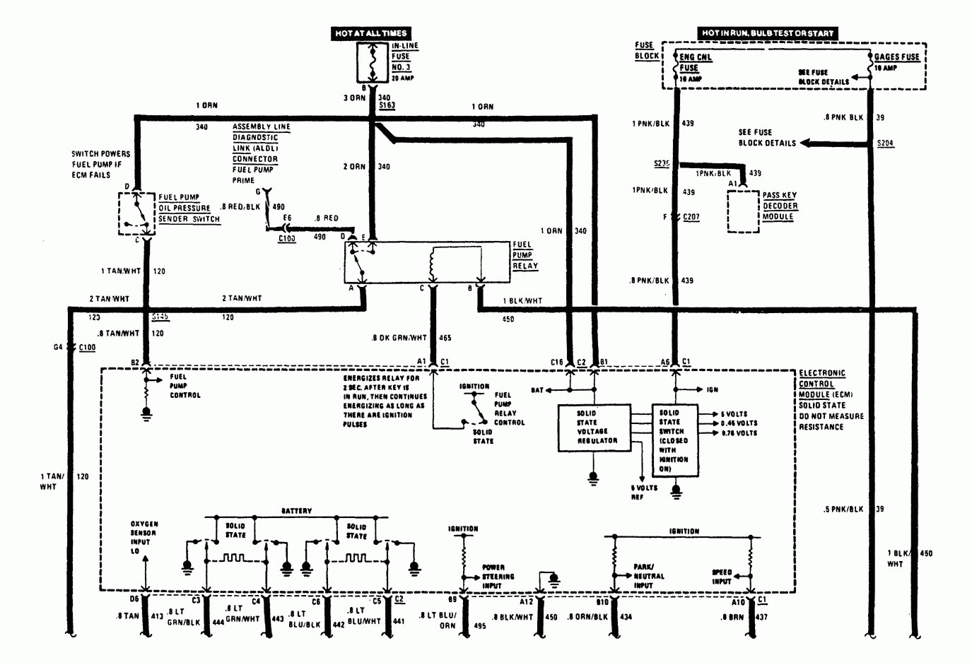 Which Wire Is Hot On The Fuel Pump Wires Of A 1989 Camaro Rs Engine 2 