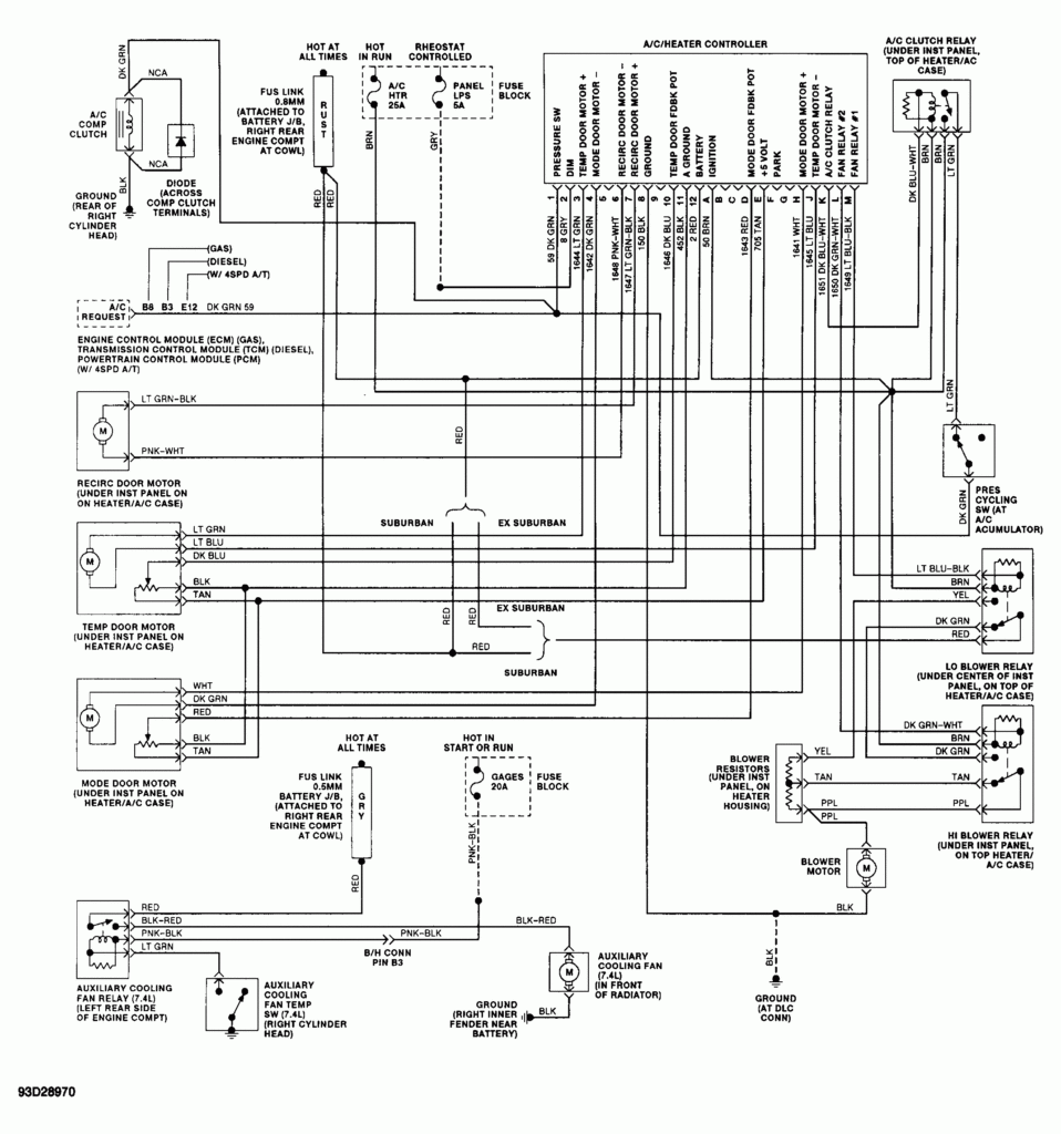 Wire Diagram 1993 Chevrolet 1500 Wiring Library