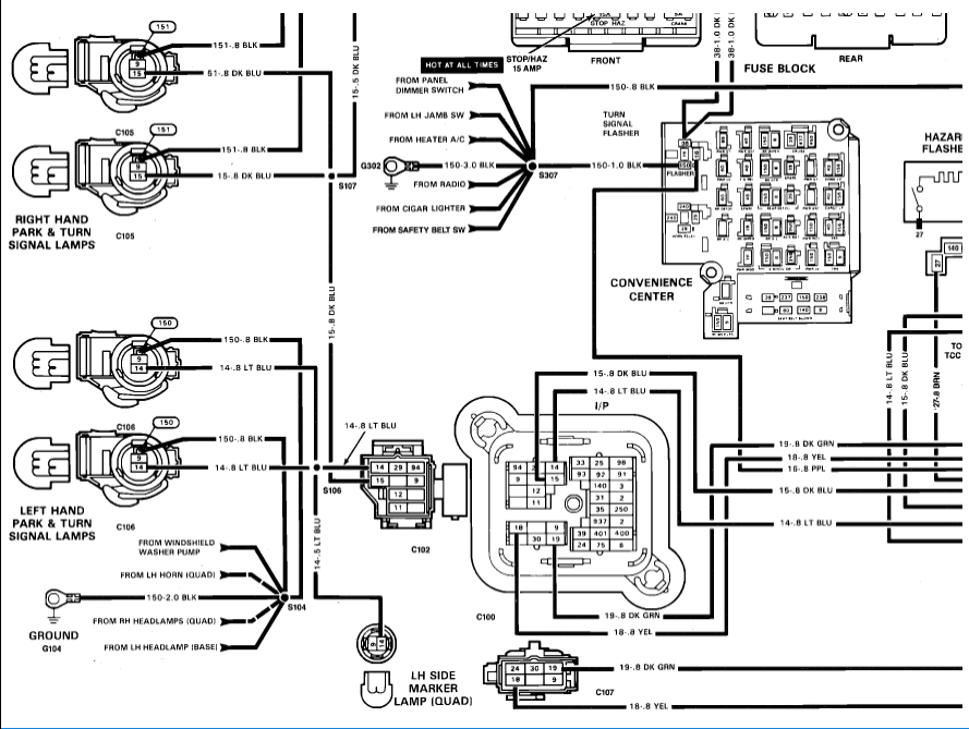 1988 Chevy Truck Tail Light Wiring Diagram 1988 Chevy Silverado Rear 