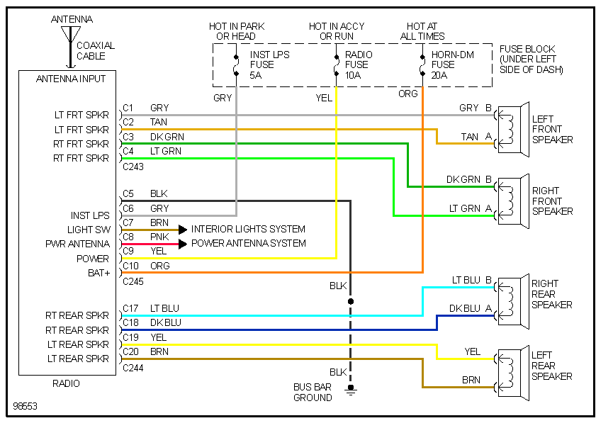 1995 Chevy 1500 Radio Wiring Diagram Wiring Diagram And Schematic Role