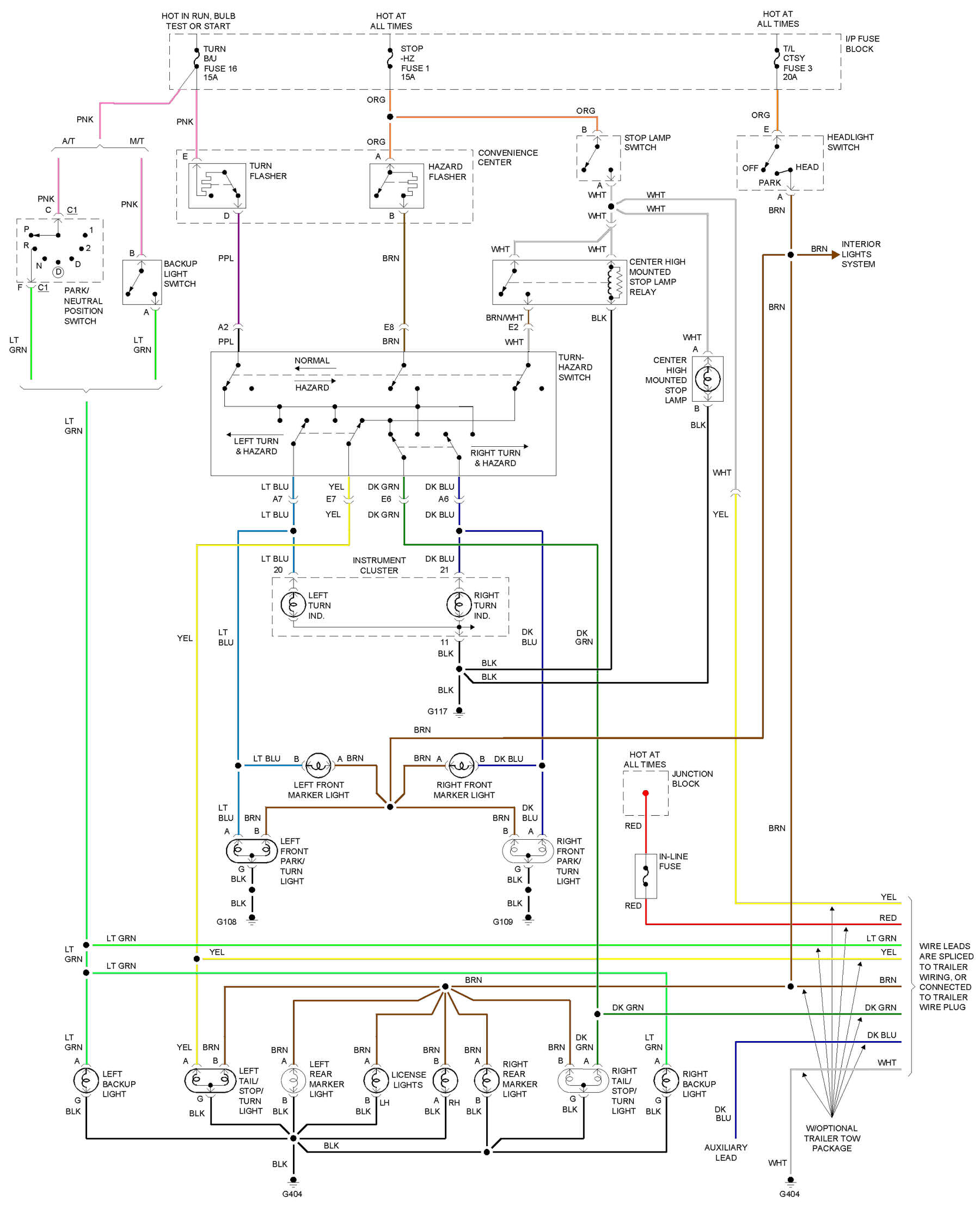  1995gmc Brake Light Wiring Diagram Irish Connections