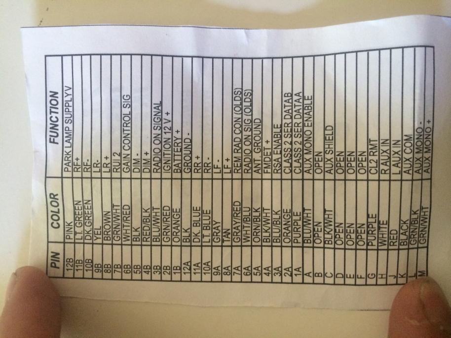 2001 Chevy Monte Carlo Radio Wiring Diagram