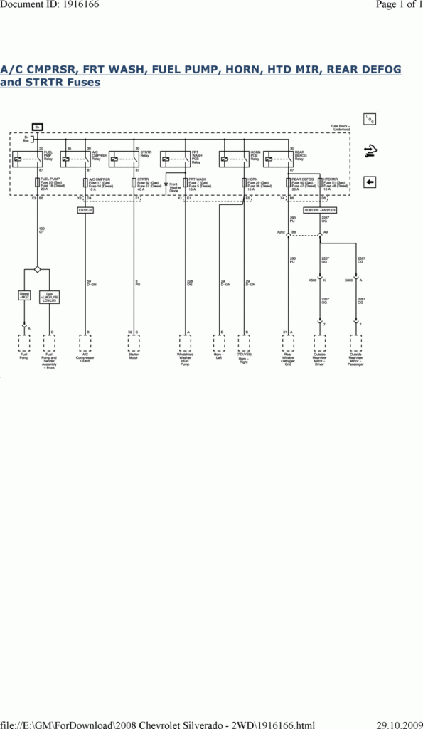 2008 Gmc Sierra Fuel Pump Wiring Diagram Wiring Diagram