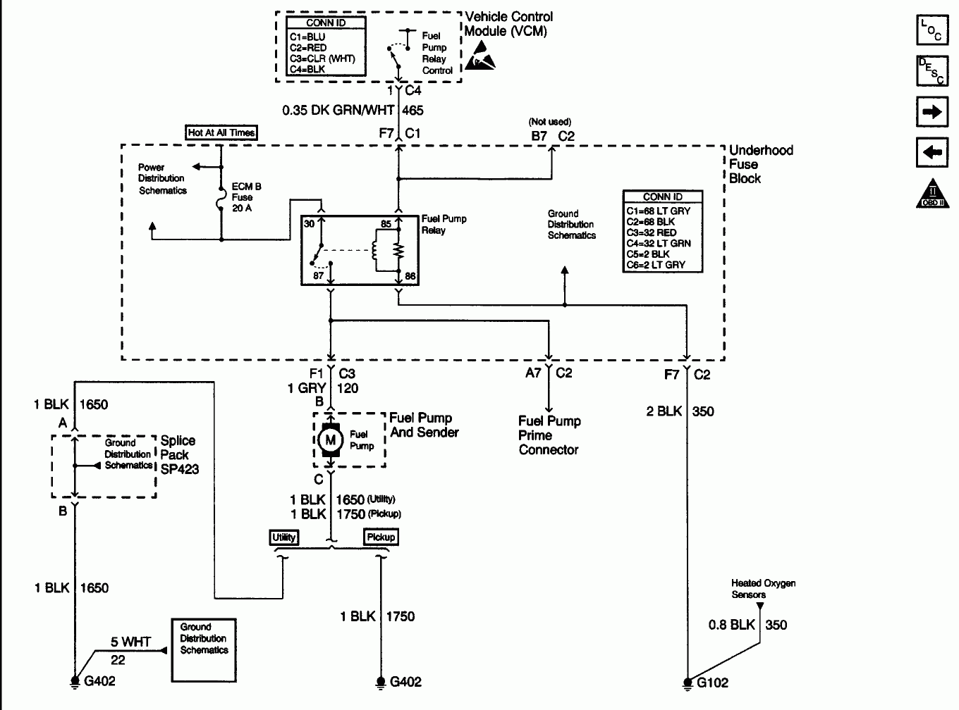 Fuel Pump Relay Loction 2000 S10 Pickup 2 Wheel