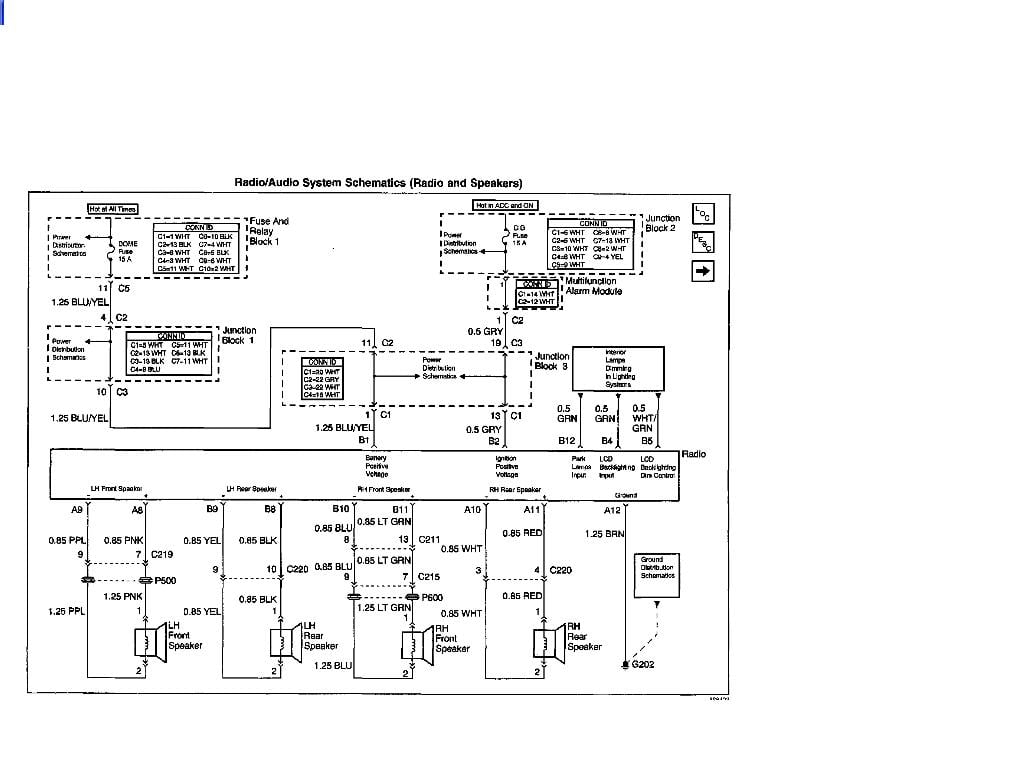 I Need A Wiring Schematic For A 2002 Chevy Prism Radio Trying To Up