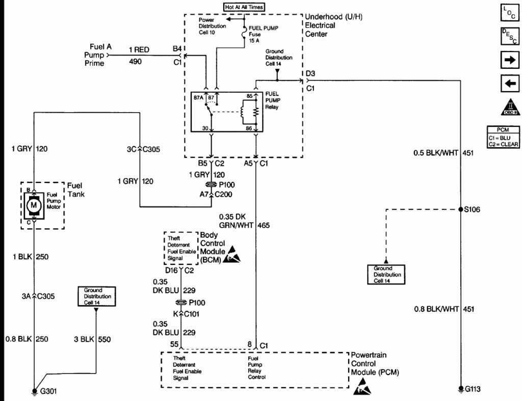 I Need A Wiring Schematic From The Chassis To The Fuel Pump For A 1997 