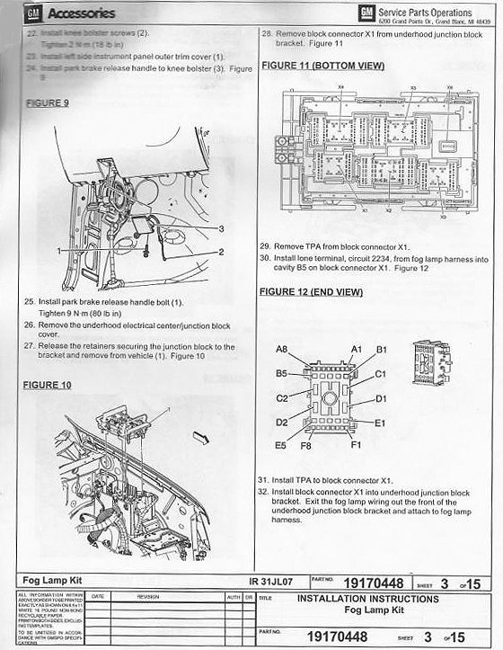 Tail Light Combination Junction Block Wiring Diagram