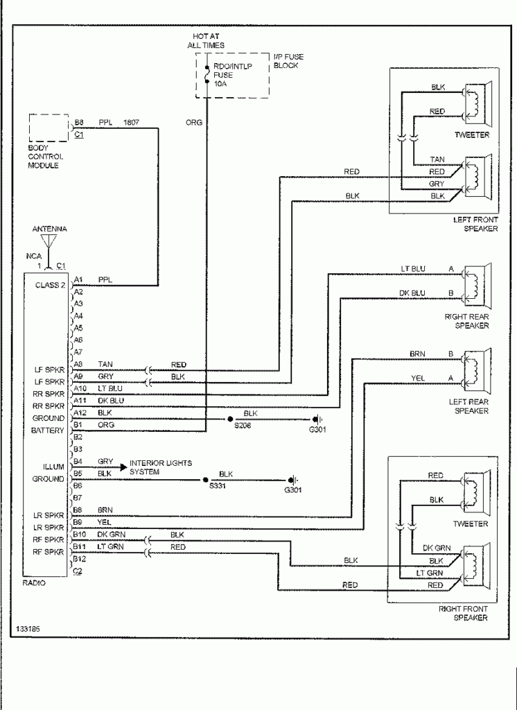 Where Can I Find A Wiring Chart Or Diagram For My 2001 Chevy Cavalier 