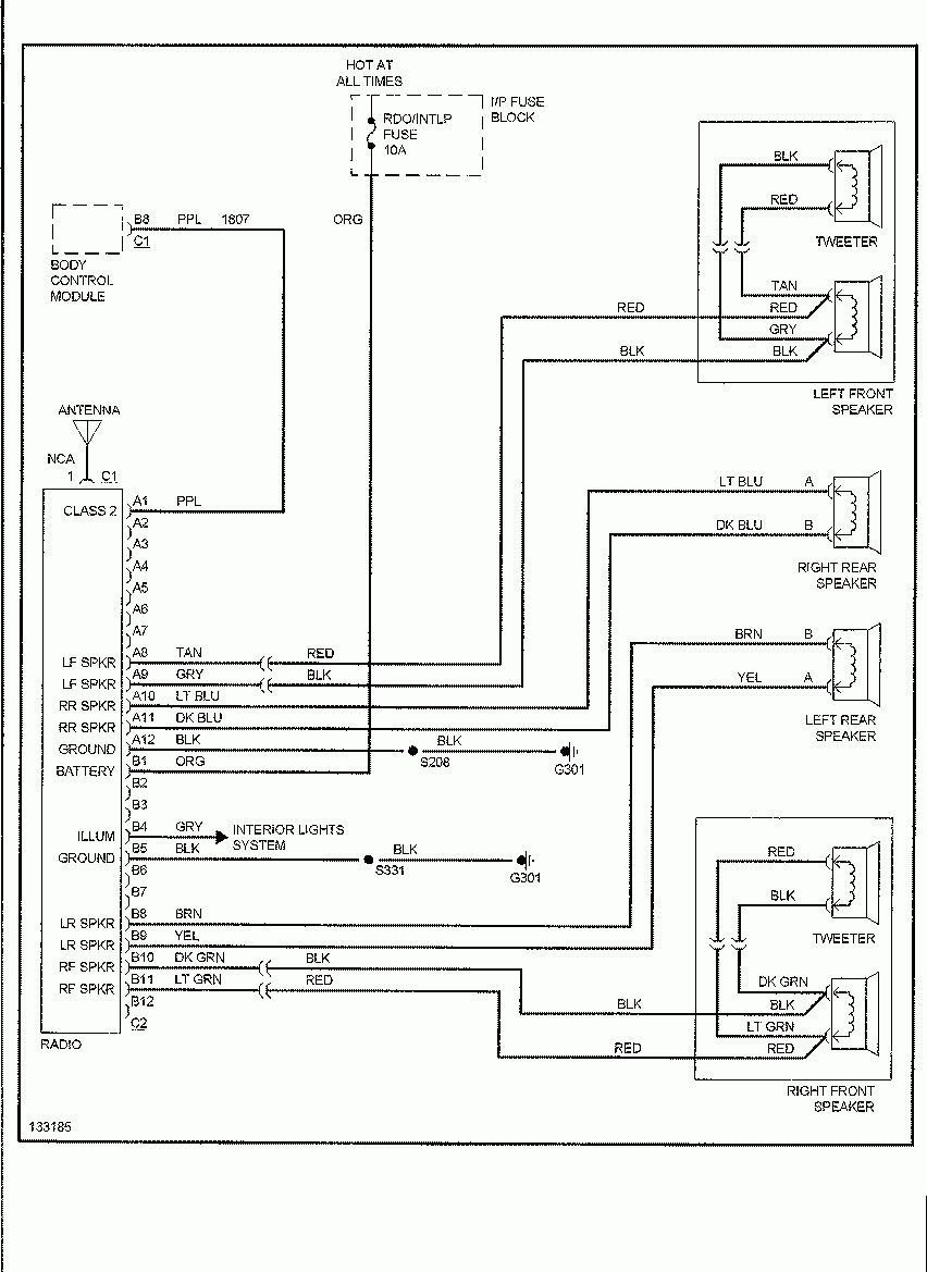 Where Can I Find A Wiring Chart Or Diagram For My 2001 Chevy Cavalier