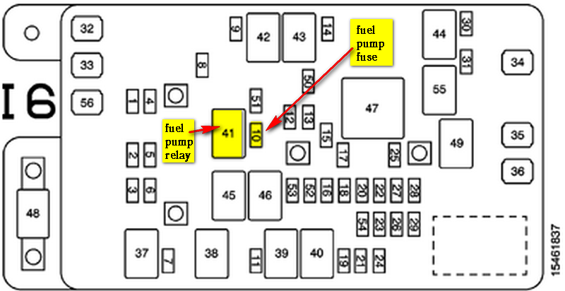 Where Is The Fuel Pump Relay not The Fuse Ina 2004 Chevy Trailblazer